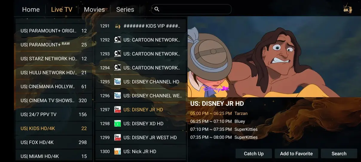 IPTV Greatest app interface preview 4