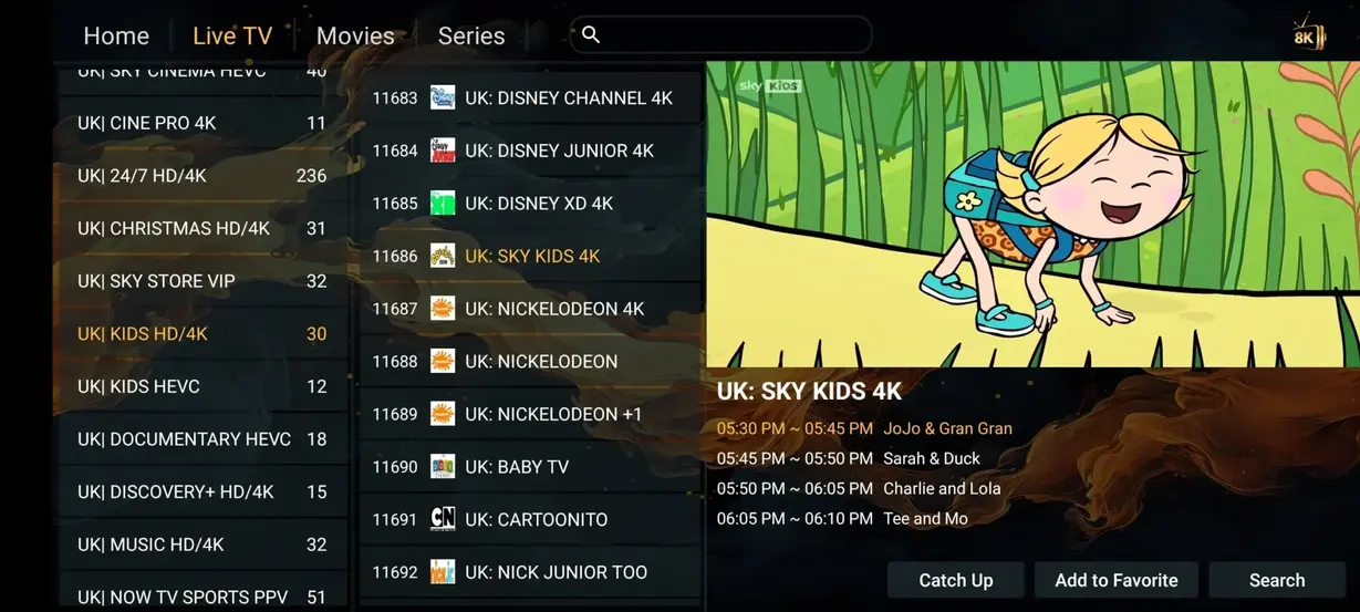 IPTV Greatest app interface preview 8